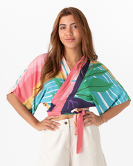 Women's Calma Butterfly Crop Top (Chalis)