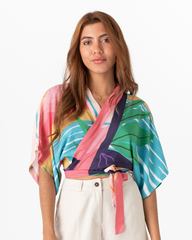 Women's Calma Butterfly Crop Top (Chalis)