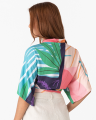 Women's Calma Butterfly Crop Top (Chalis)