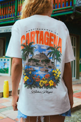 Unisex Raw Cotton Mid-Oversized Cartagena Cities T-Shirt (250 gsm)