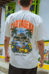 Unisex Raw Cotton Mid-Oversized Cartagena Cities T-Shirt (250 gsm)
