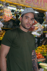 Camiseta Unisex Regular Verde Bohío (Tela eco y algodón 155gr)