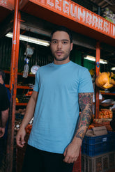 Camiseta Unisex Regular Azul Claro Bohío (Algodón 190 Gr)