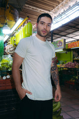 Camiseta Unisex Regular Marfil Bohío (Tela eco y algodón 155 gr)