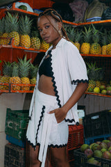 Falda Short Crudo Joyas 2 Casa Del Ritmo (Lino)