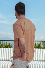 Camiseta unisexe surdimensionné Renacer Mostaza (190gr algodón)