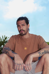 Camiseta unisexe surdimensionné Renacer Mostaza (190gr algodón)