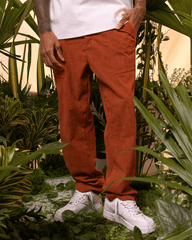 Unisex Terracotta Corduroy Pants
