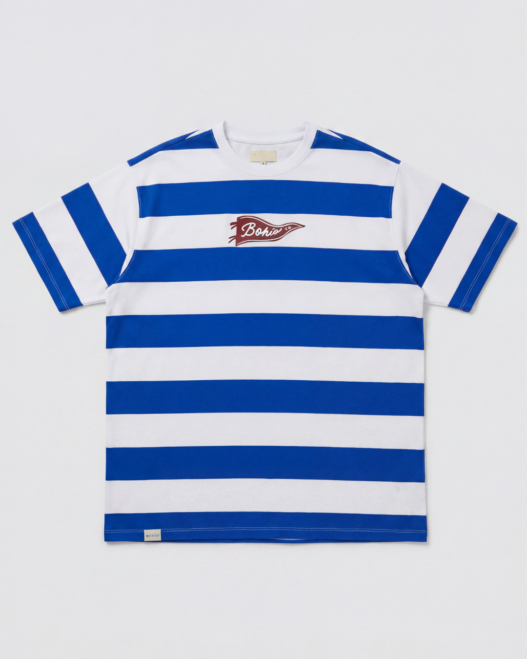 Unisex Blue Striped Bohío Oversized T-Shirt