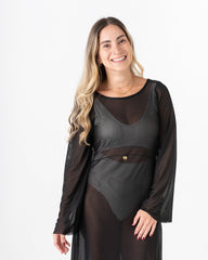 Sortie de bain femme noire