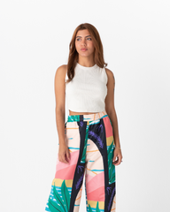 Calma White Crop Top (Cotton)
