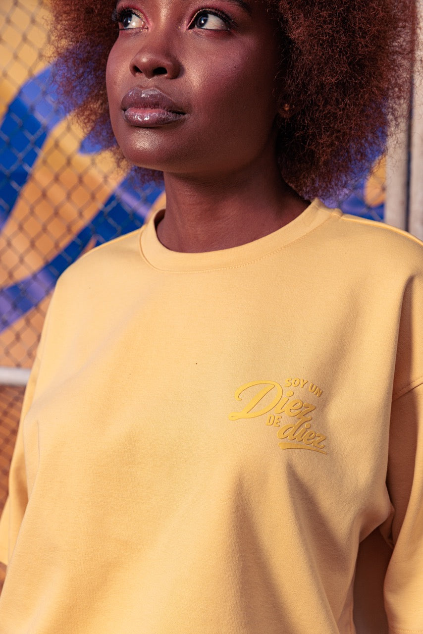 Unisex Basic Criollo Football Yellow T-Shirt