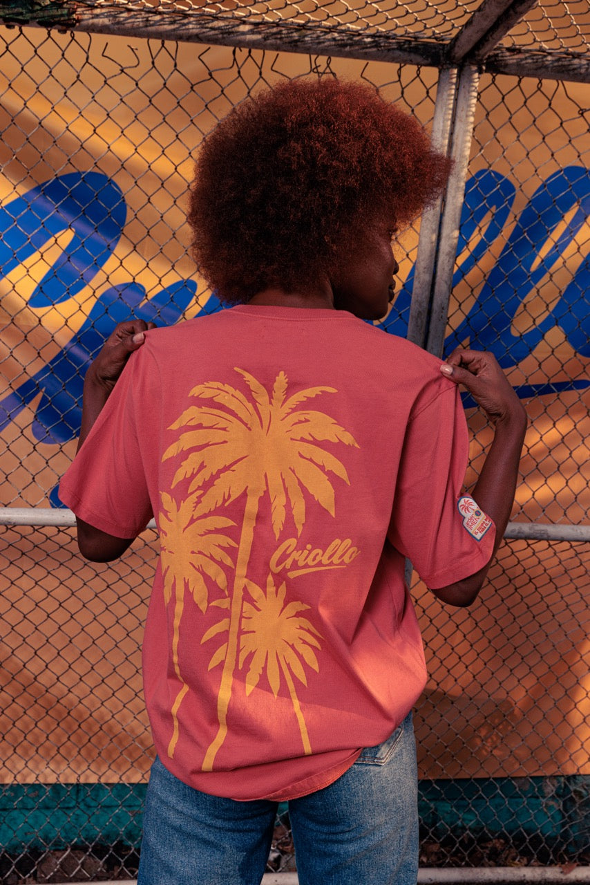 Unisex Criollo Football Pastel Palm Tree T-Shirt