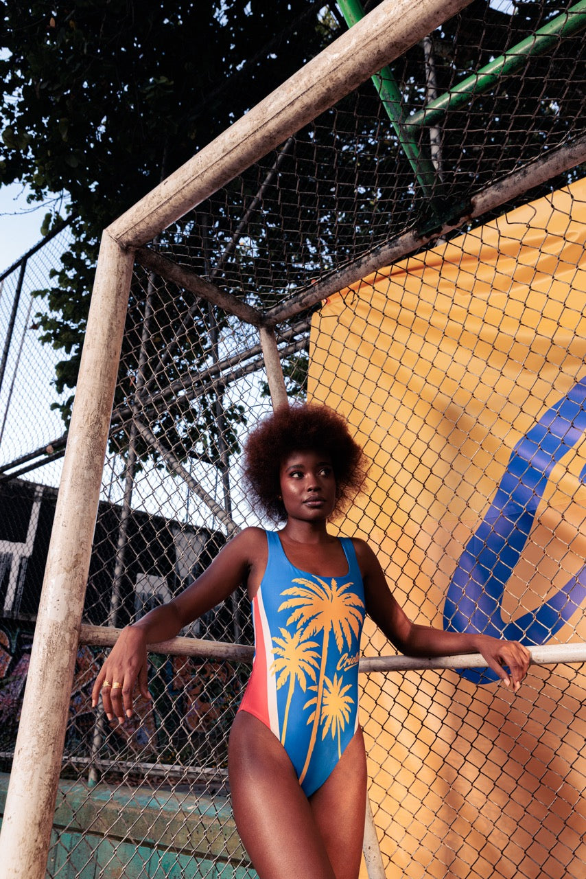 Criollo Football Palm Tree One-Piece Swimsuit