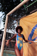 Criollo Football Palm Tree One-Piece Swimsuit