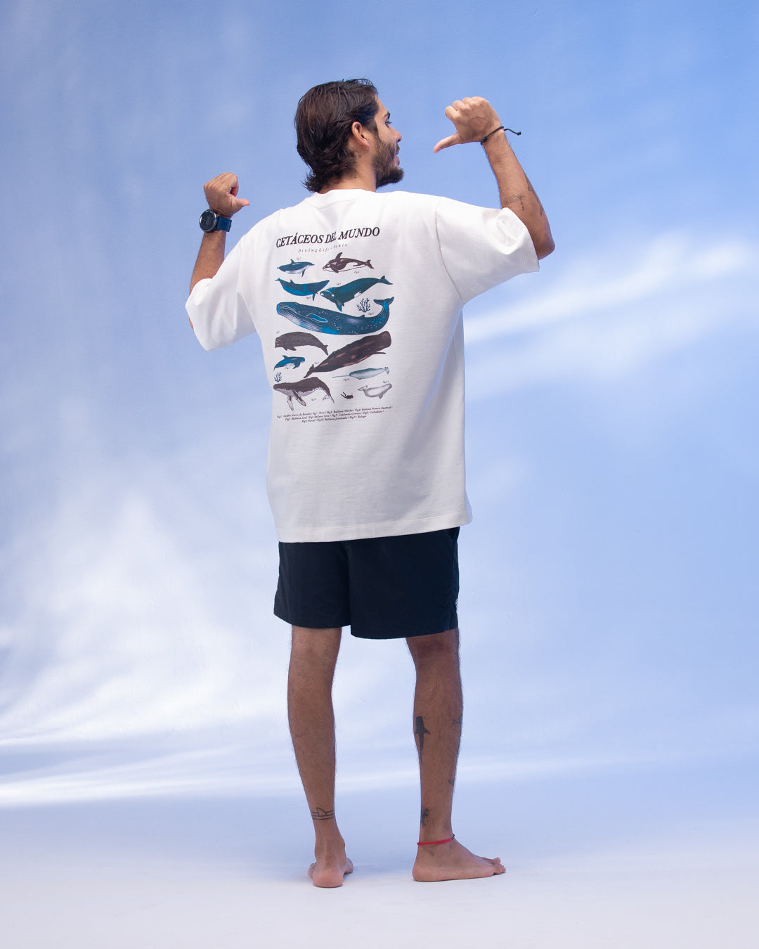 Camiseta Unisex Oversize Diving Life X Bohio Crudo (Algodón 320 Gr) 2025
