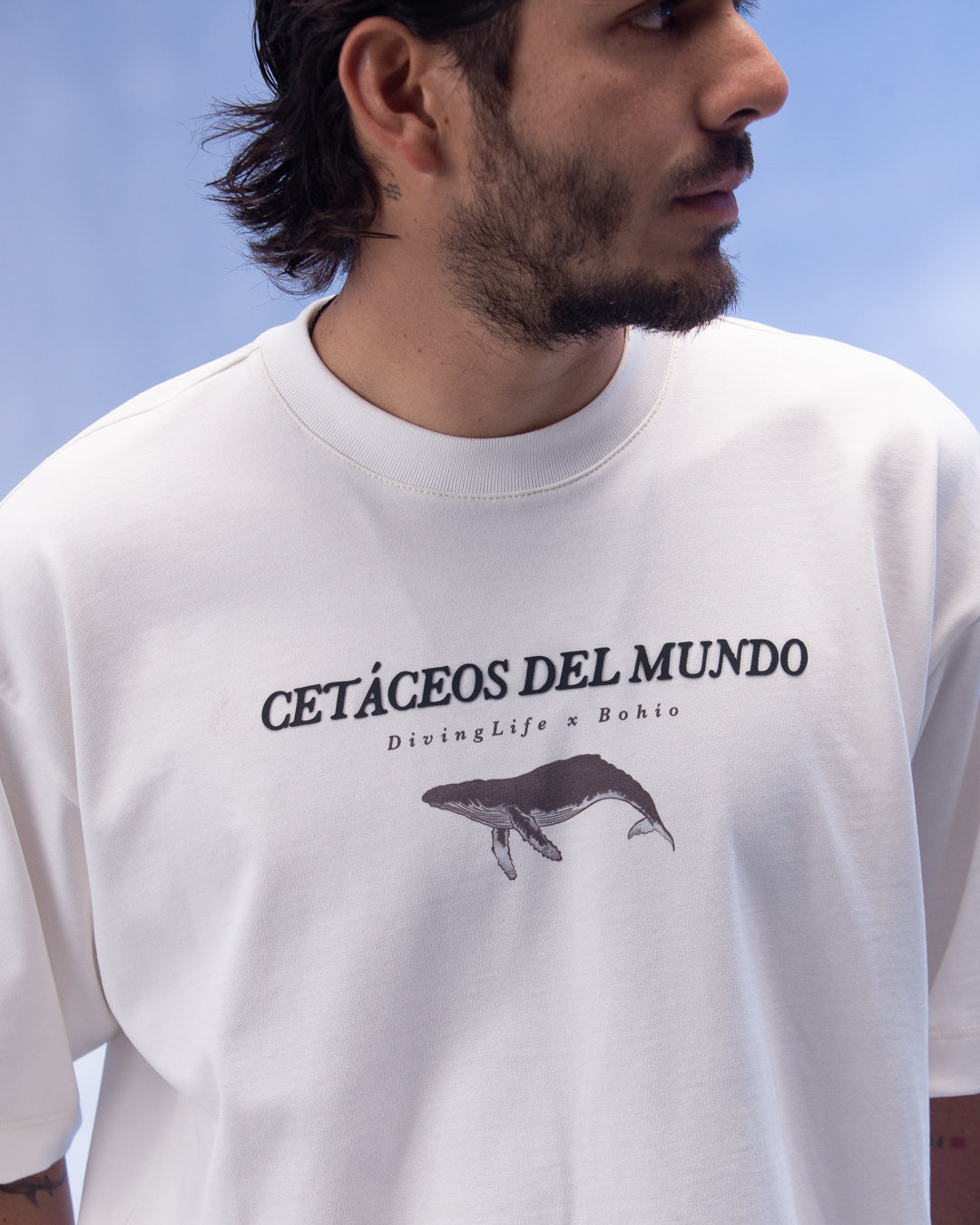 Camiseta Unisex Oversize Diving Life X Bohio Crudo (Algodón 320 Gr) 2025