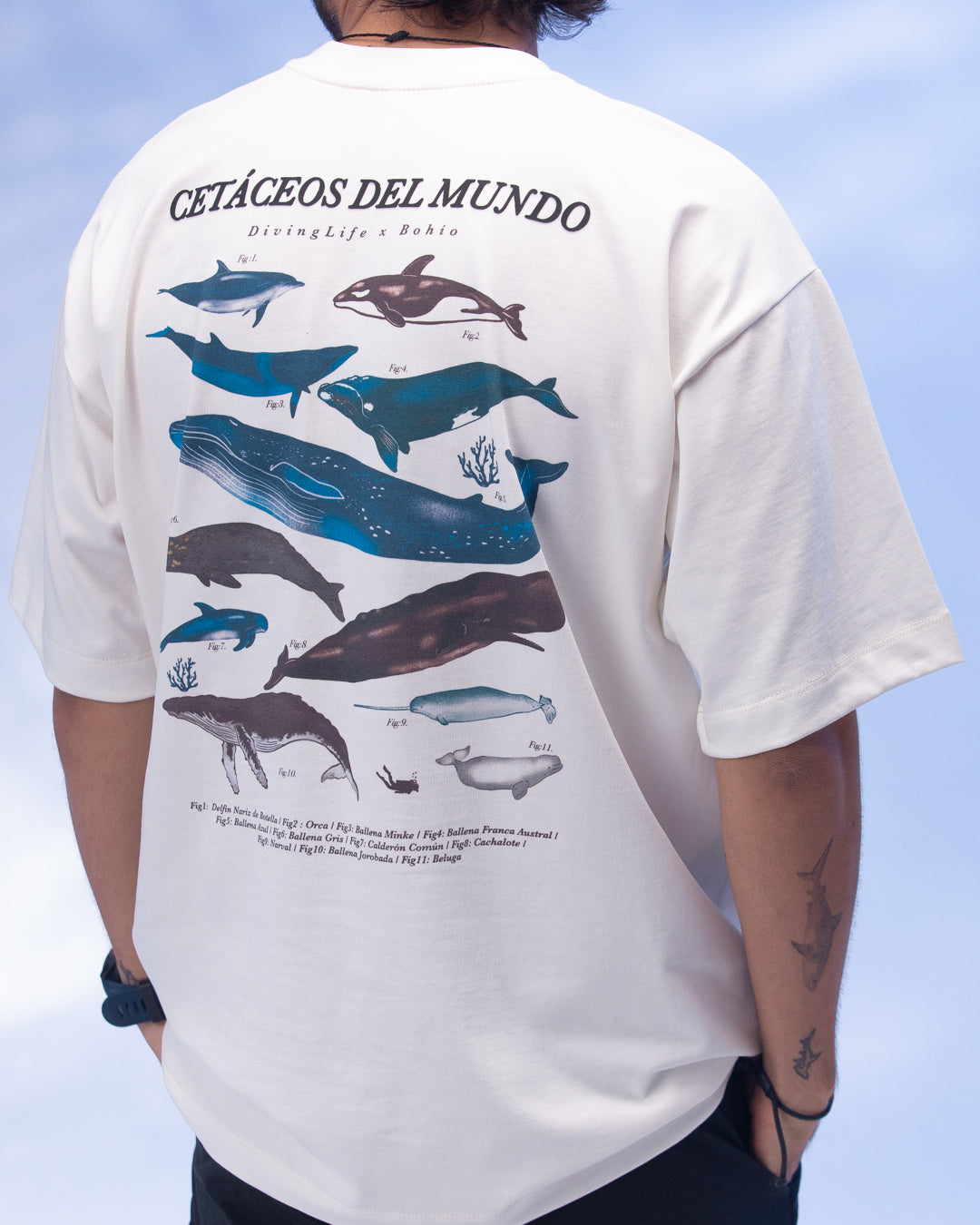 Camiseta Unisex Oversize Diving Life X Bohio Crudo (Algodón 320 Gr) 2025