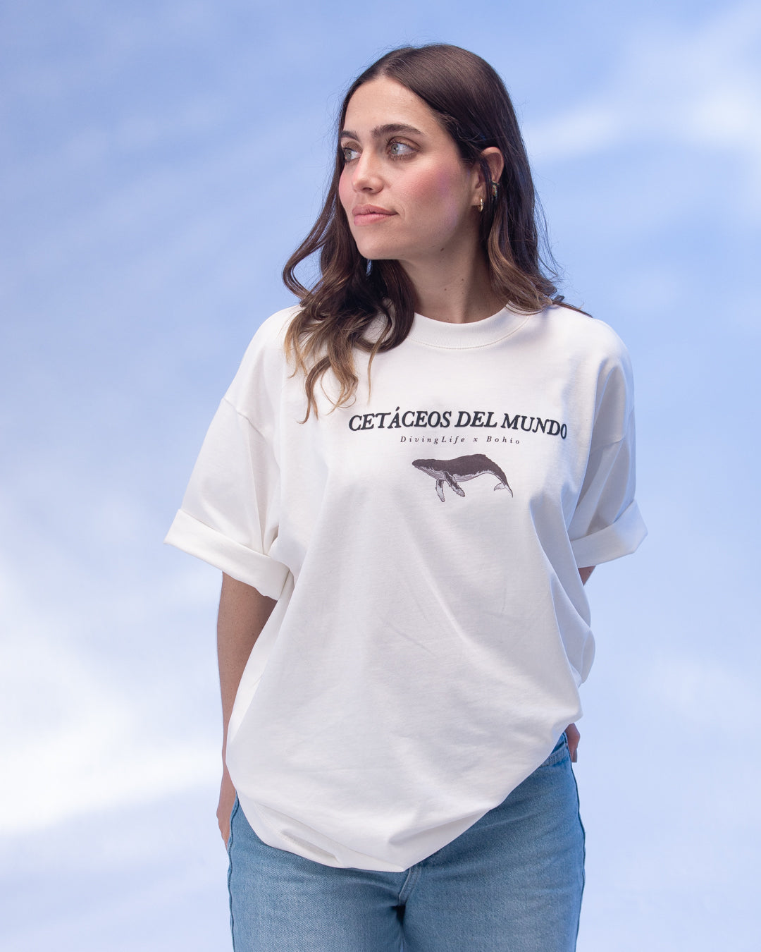 Camiseta Unisex Oversize Diving Life X Bohio Crudo (Algodón 320 Gr) 2025