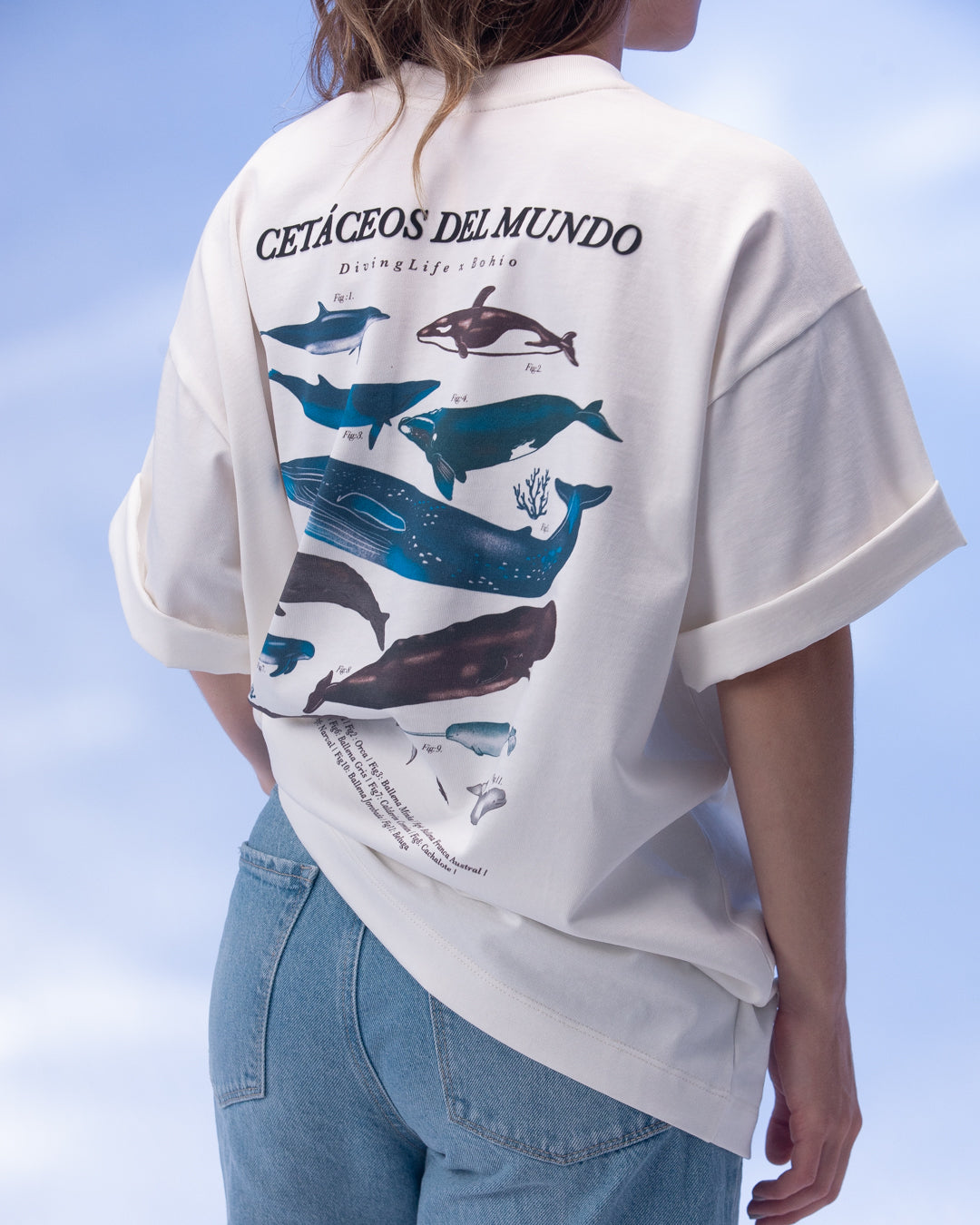 Camiseta Unisex Oversize Diving Life X Bohio Crudo (Algodón 320 Gr) 2025