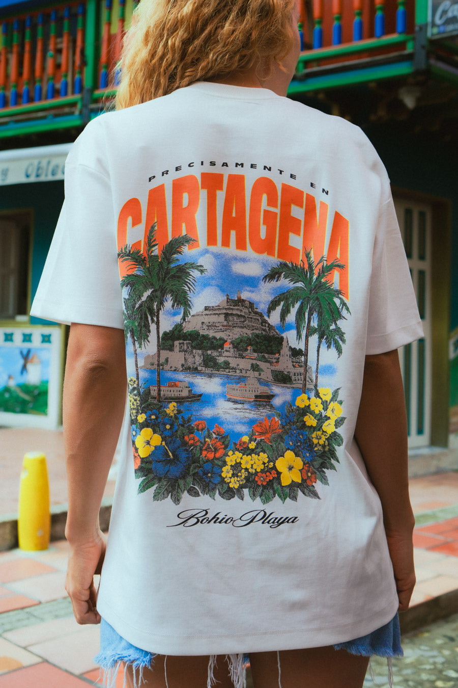 Unisex Raw Cotton Mid-Oversized Cartagena Cities T-Shirt (250 gsm)