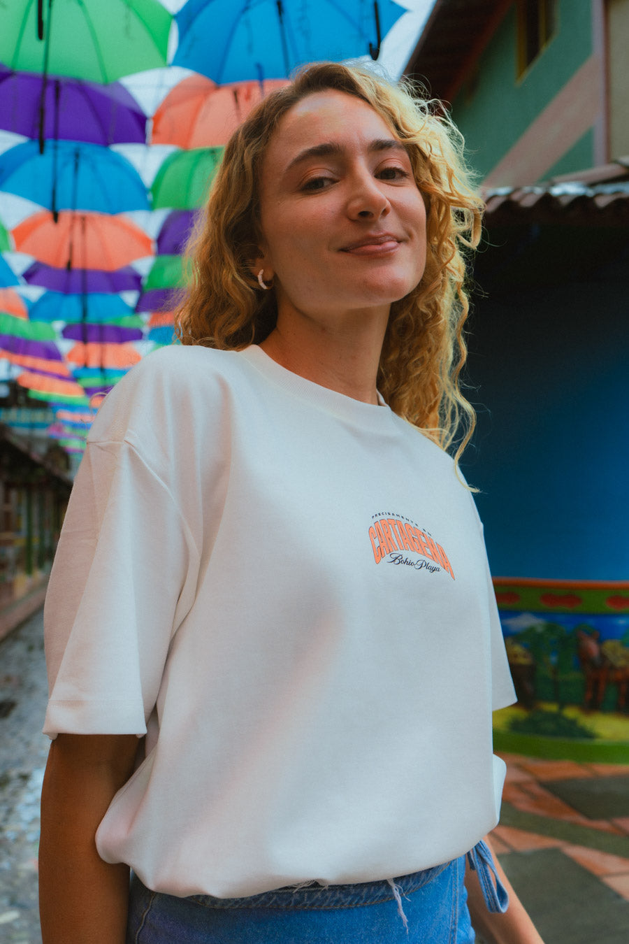Unisex Raw Cotton Mid-Oversized Cartagena Cities T-Shirt (250 gsm)