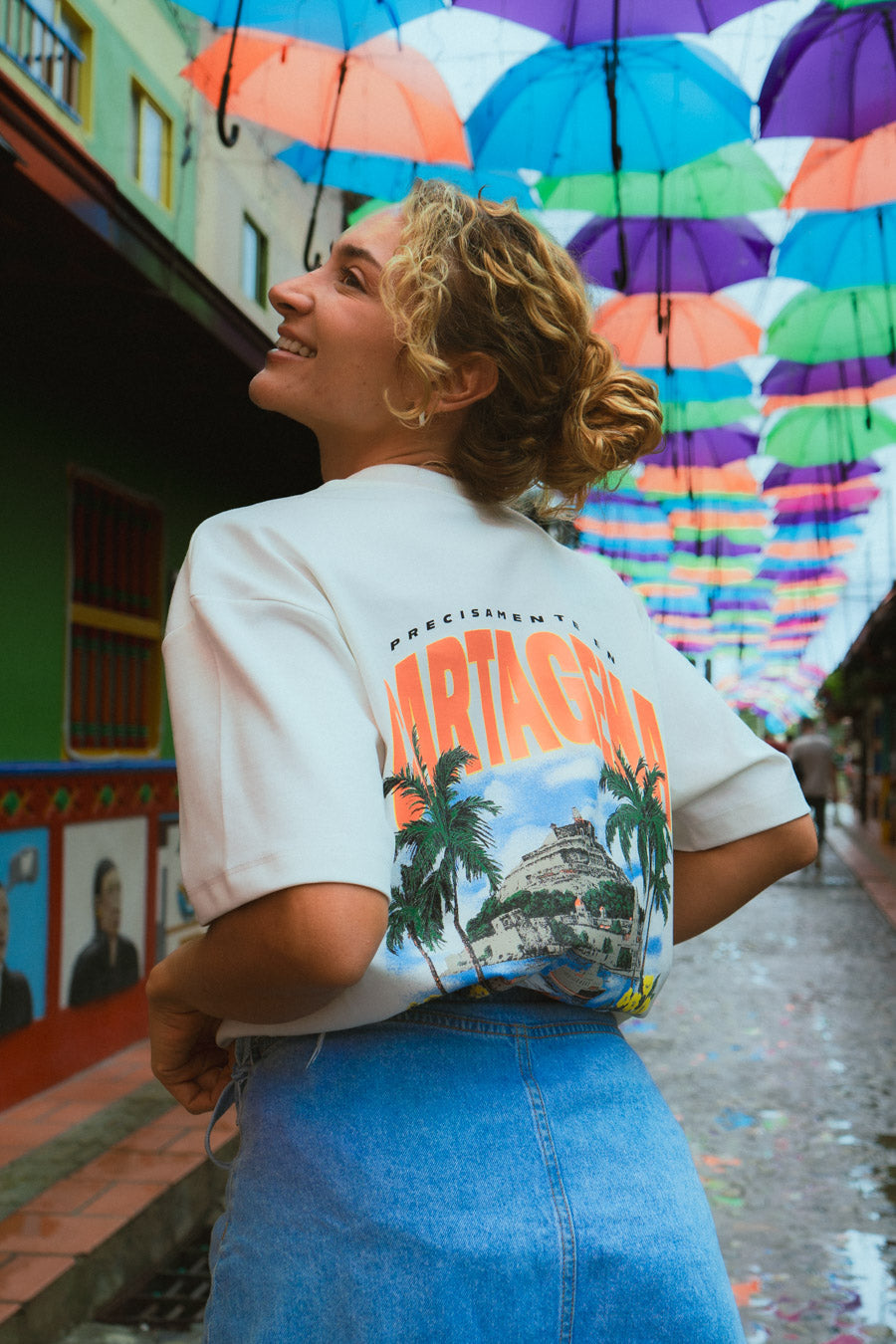 Unisex Raw Cotton Mid-Oversized Cartagena Cities T-Shirt (250 gsm)