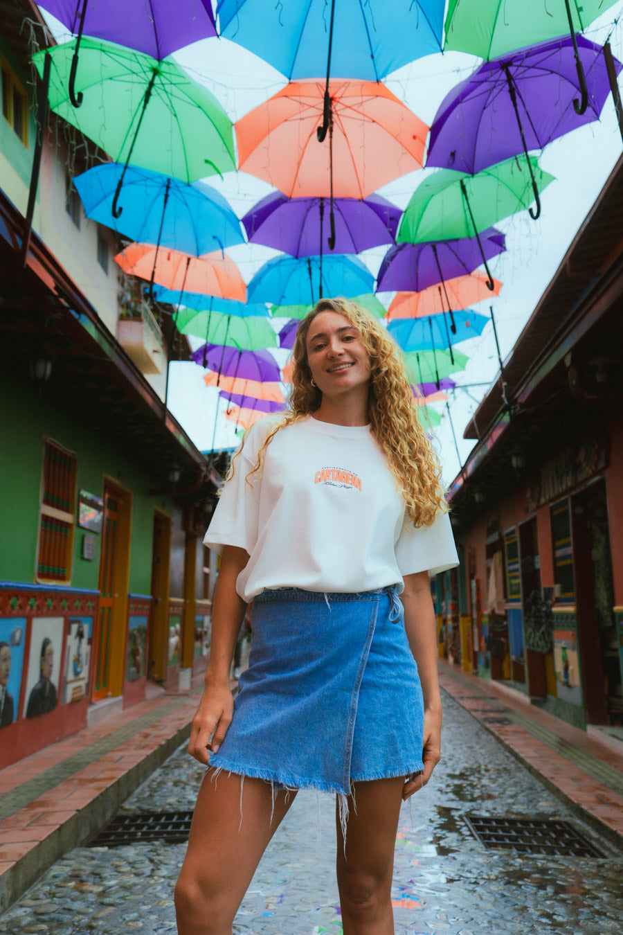 Unisex Raw Cotton Mid-Oversized Cartagena Cities T-Shirt (250 gsm)