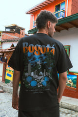 Unisex Black Mid-Oversized Bogotá Cities T-Shirt (250 gsm)
