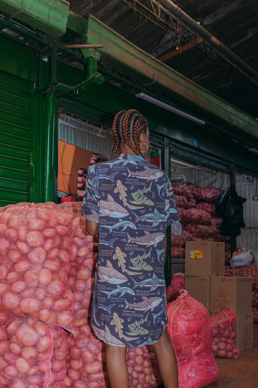 Camisón Mujer Talla Única Joyas 2 Tiburón Ballena (Rayón)