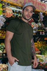 Camiseta Unisex Regular Verde Bohío (Tela eco y algodón 155gr)