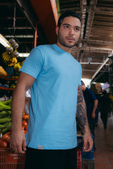 Camiseta Unisex Regular Azul Claro Bohío (Algodón 190 Gr)