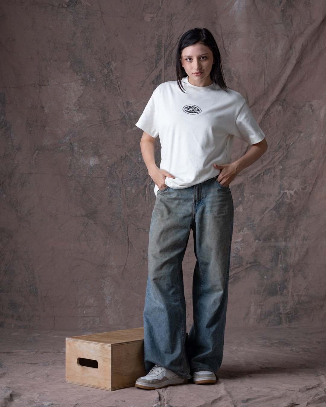 Camiseta Unisex Oversize Marfil Dunan X Bohío (Algodón 320)