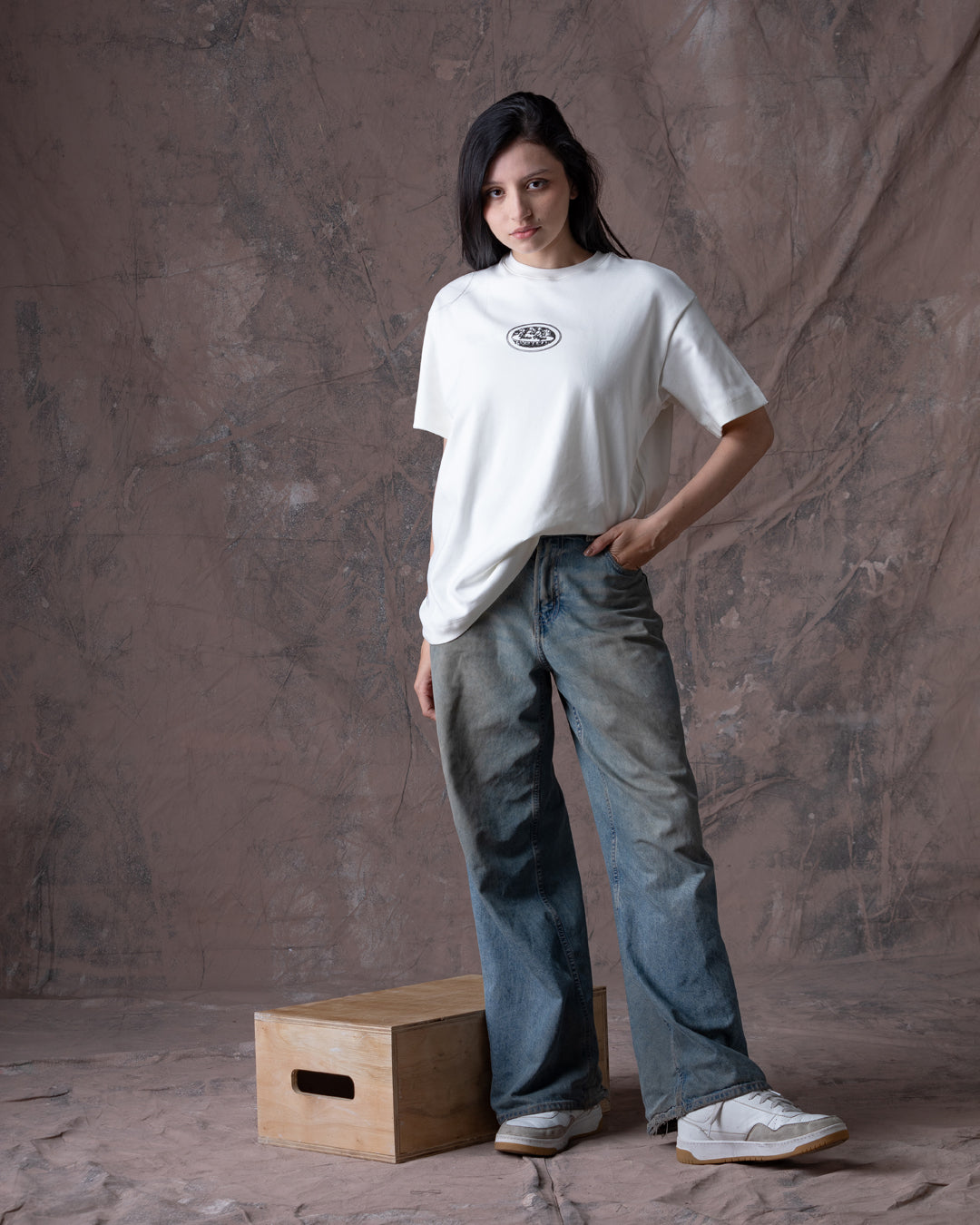 Camiseta Unisex Oversize Marfil Dunan X Bohío (Algodón 320)