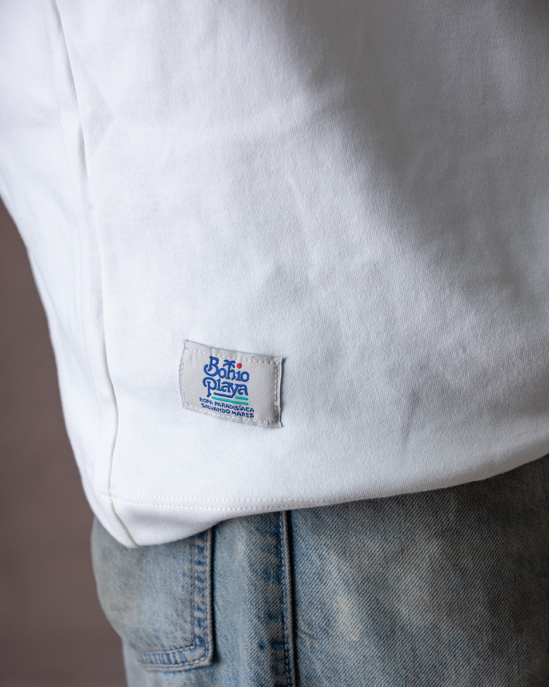 Camiseta Unisex Oversize Marfil Dunan X Bohío (Algodón 320)