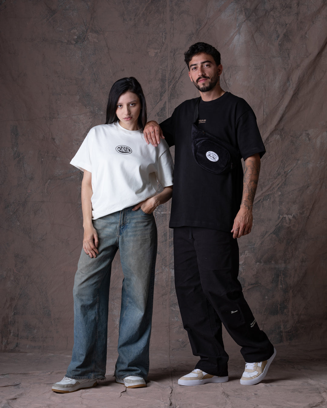 Camiseta Unisex Oversize Marfil Dunan X Bohío (Algodón 320)