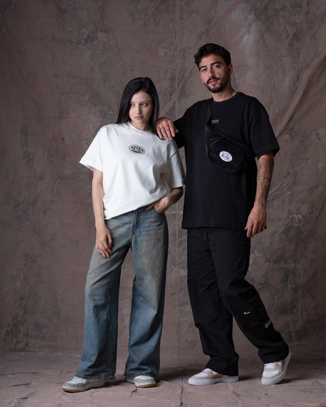 Camiseta Unisex Oversize Marfil Dunan X Bohío (Algodón 320)