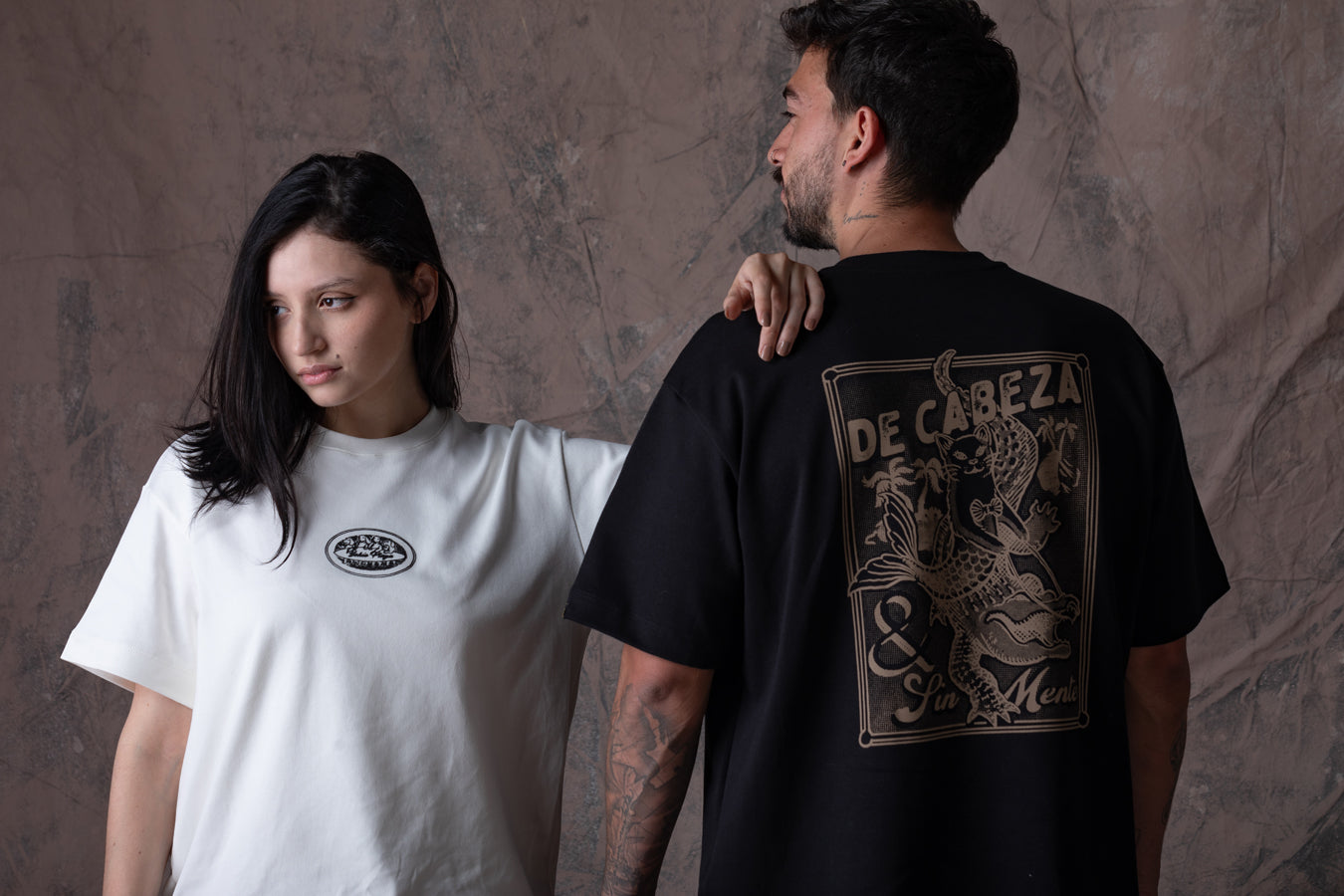 Camiseta Unisex Oversize Marfil Dunan X Bohío (Algodón 320)