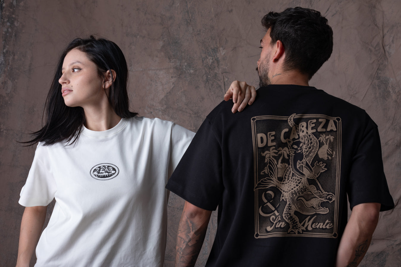 Camiseta Unisex Oversize Marfil Dunan X Bohío (Algodón 320)