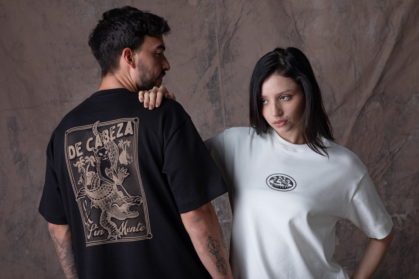 Camiseta Unisex Oversize Marfil Dunan X Bohío (Algodón 320)