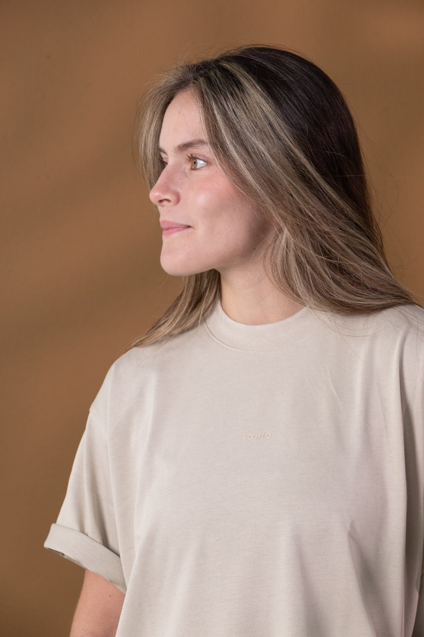 Camiseta Oversize Beige 270 gr