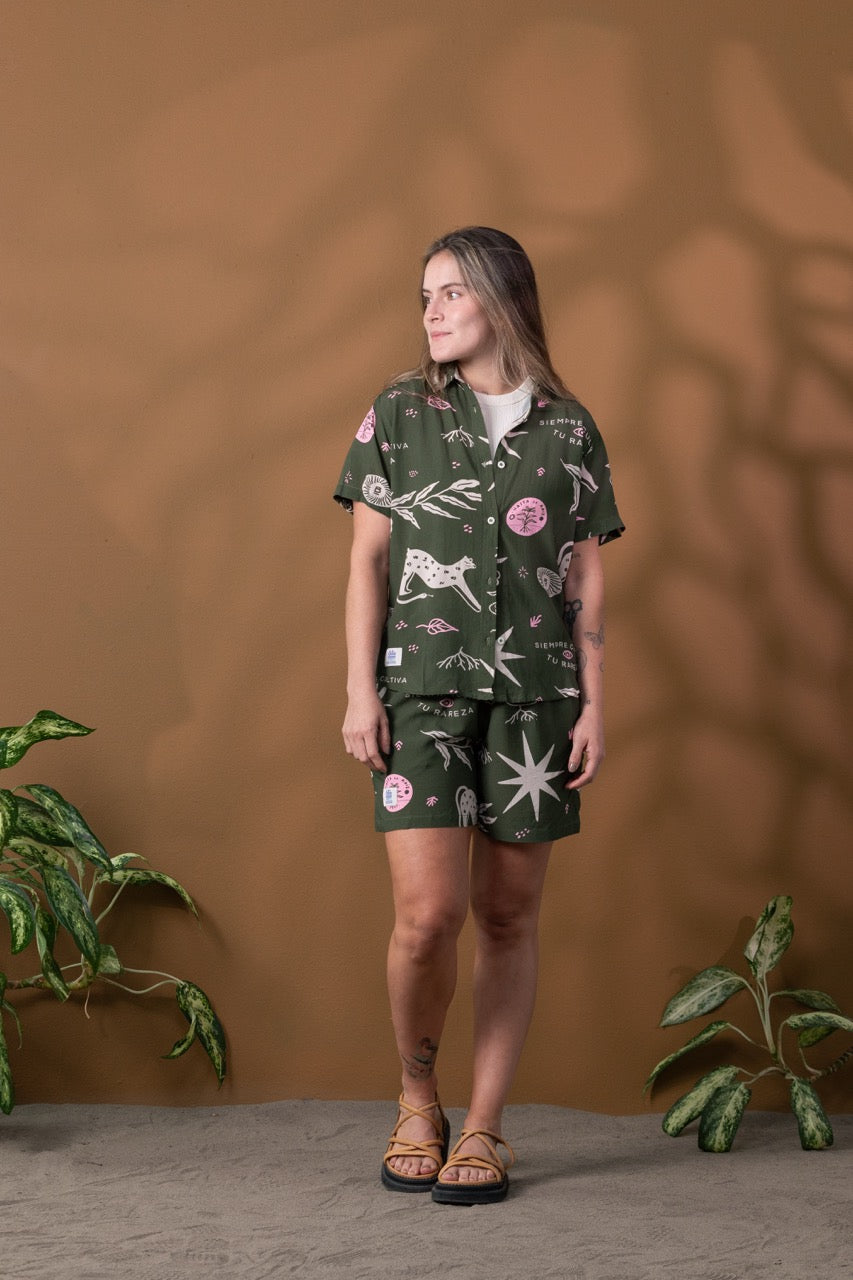 Camisa Femenina Raíces (Rayón)