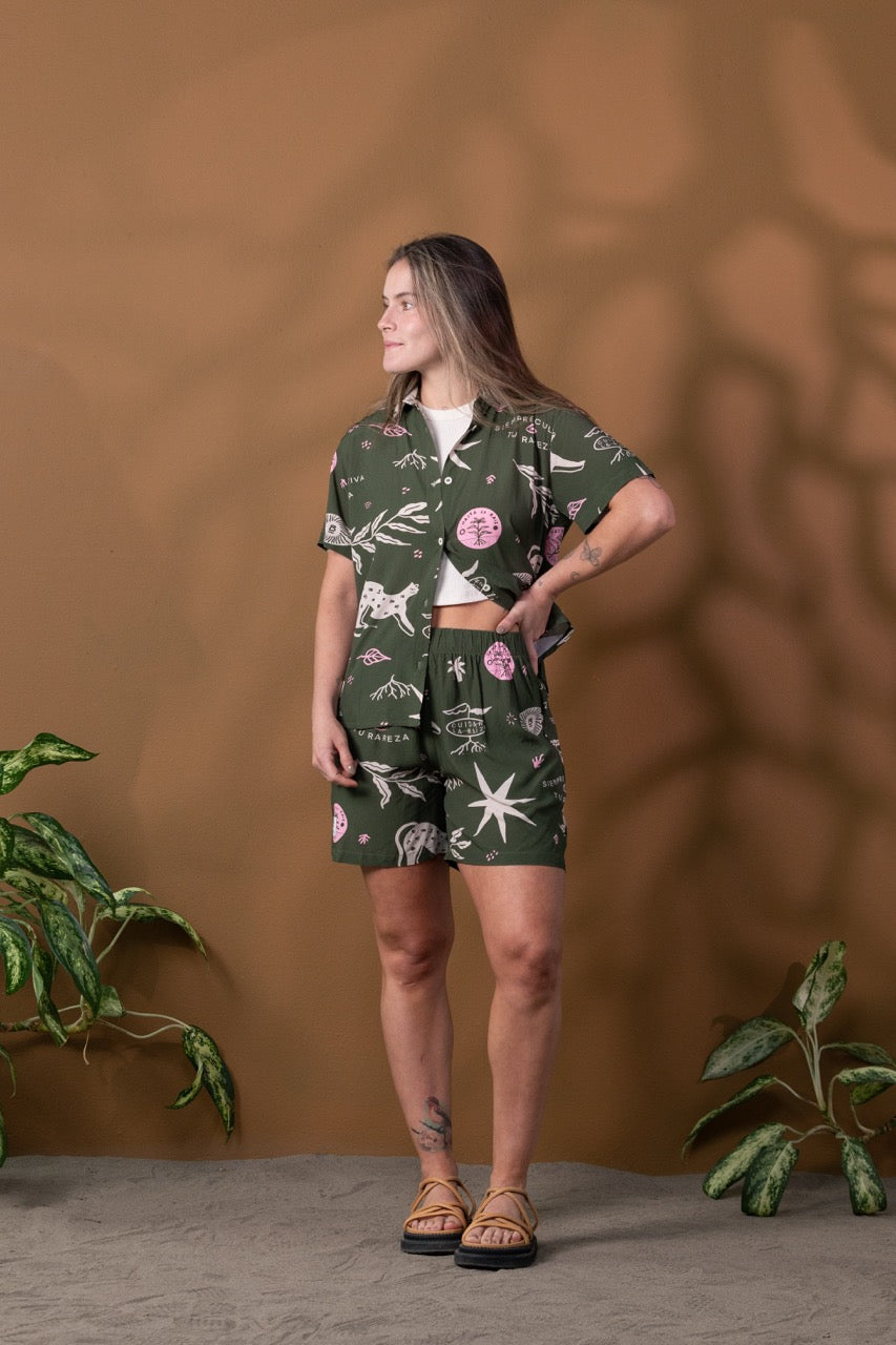 Camisa Femenina Raíces (Rayón)