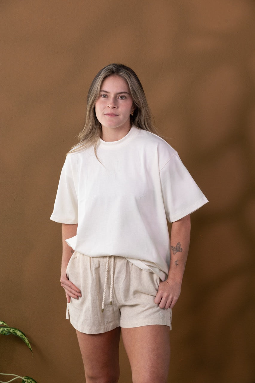 Camiseta Oversize Marfil 270 gr