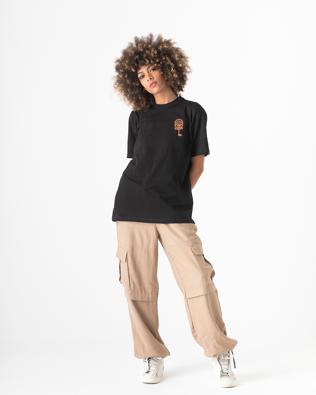 Pantalon cargo femme Caqui