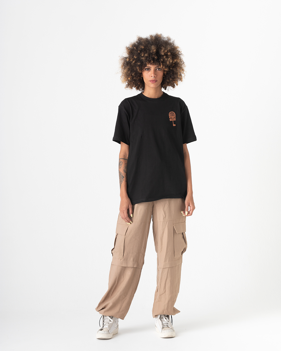 Pantalon cargo femme Caqui