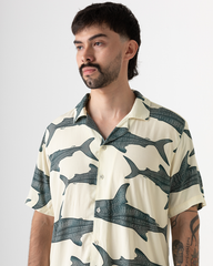 Men's Whale Shark Shirt (Beige Chalis)
