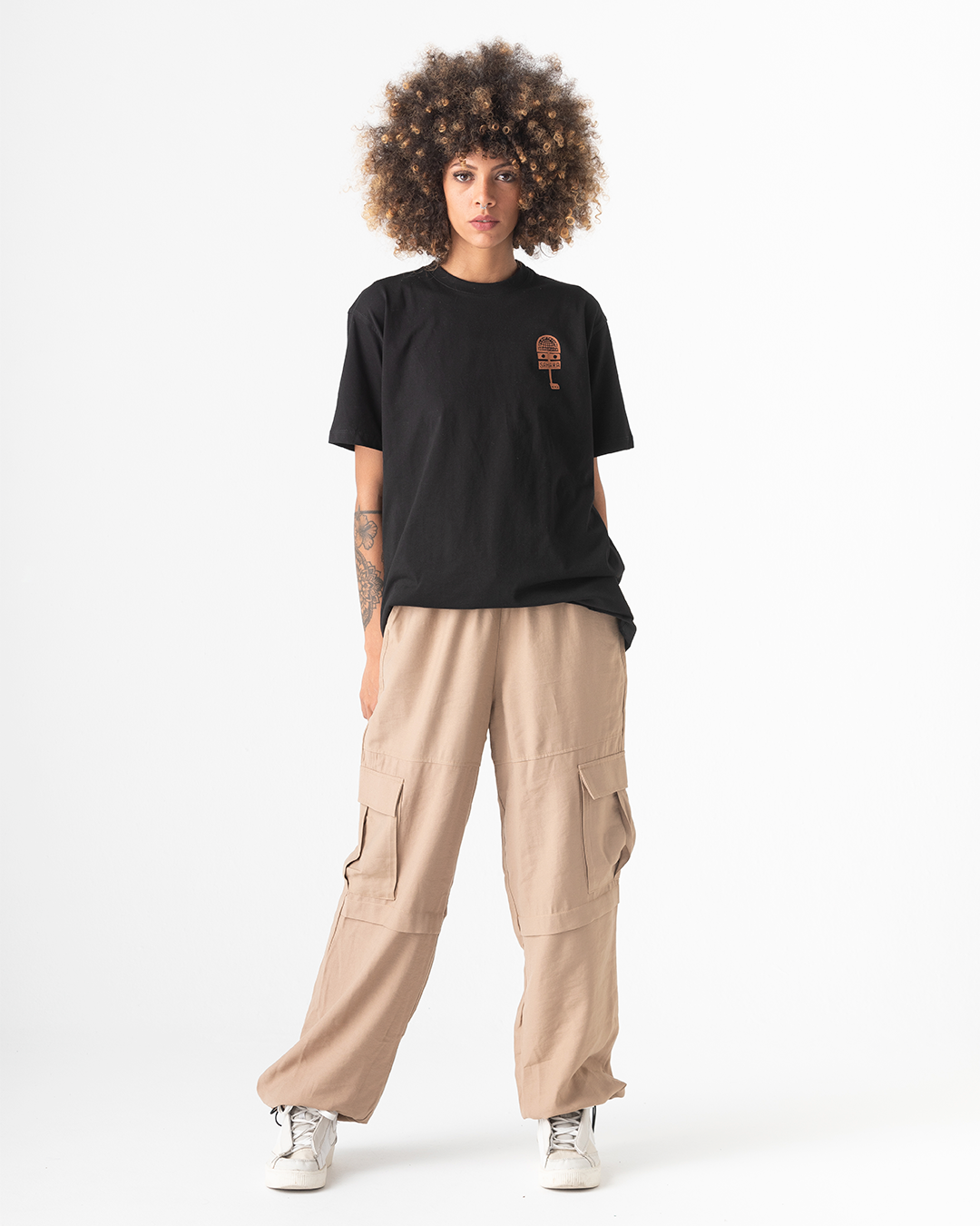 Pantalon cargo femme Caqui