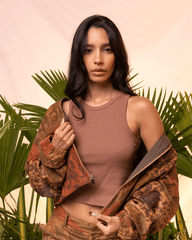 Crop Top Mujer Básico Café (Côte)