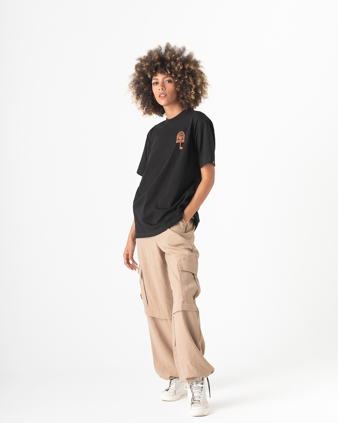 Pantalon cargo femme Caqui